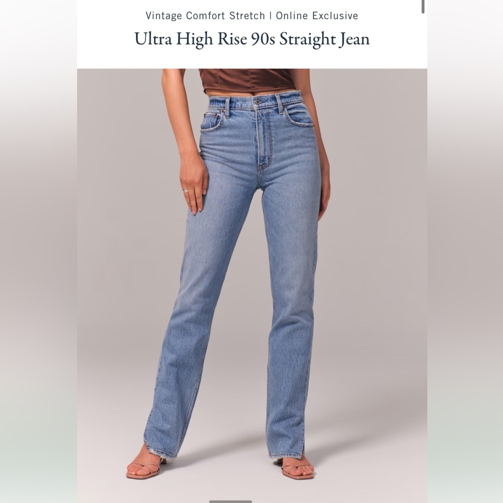 Abercrombie 90s straight ultra high rise jeans
